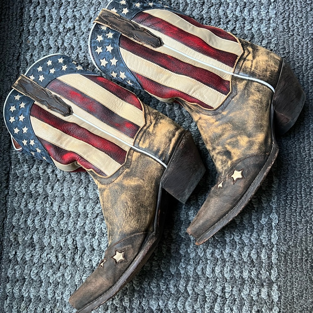 Dan Post American Flag Womens cowboy boots